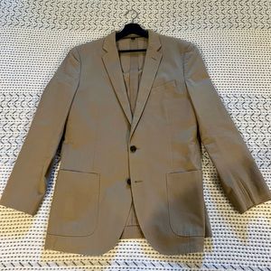 J.Crew Mens Ludlow Khaki Cotton Blazer Size 40